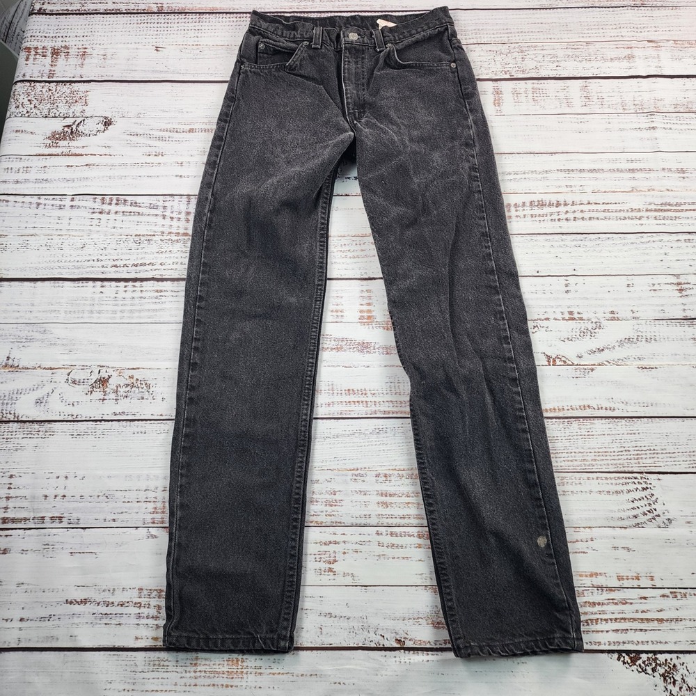 Vintage Levis 505 Jeans Mens 30x32 Black Orange Tab 90's USA Straight Leg